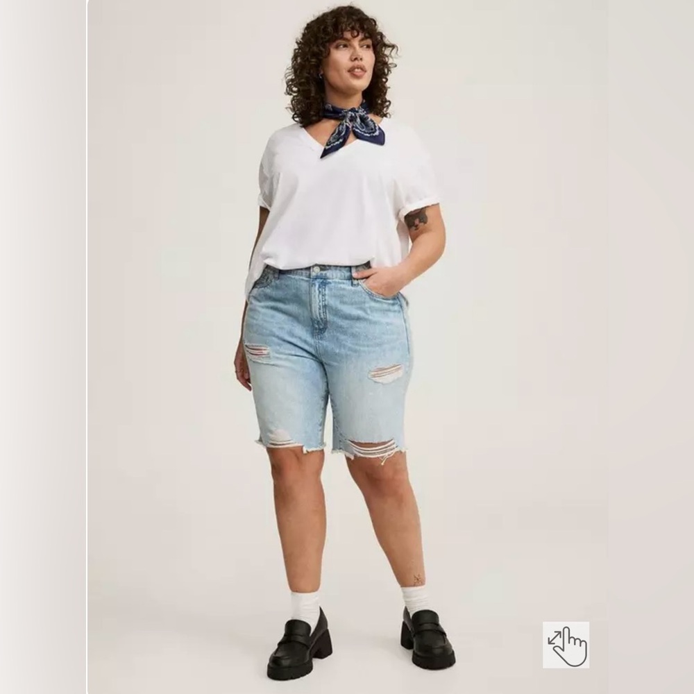 Torrid Perfect Bermuda High-Rise Denim Short